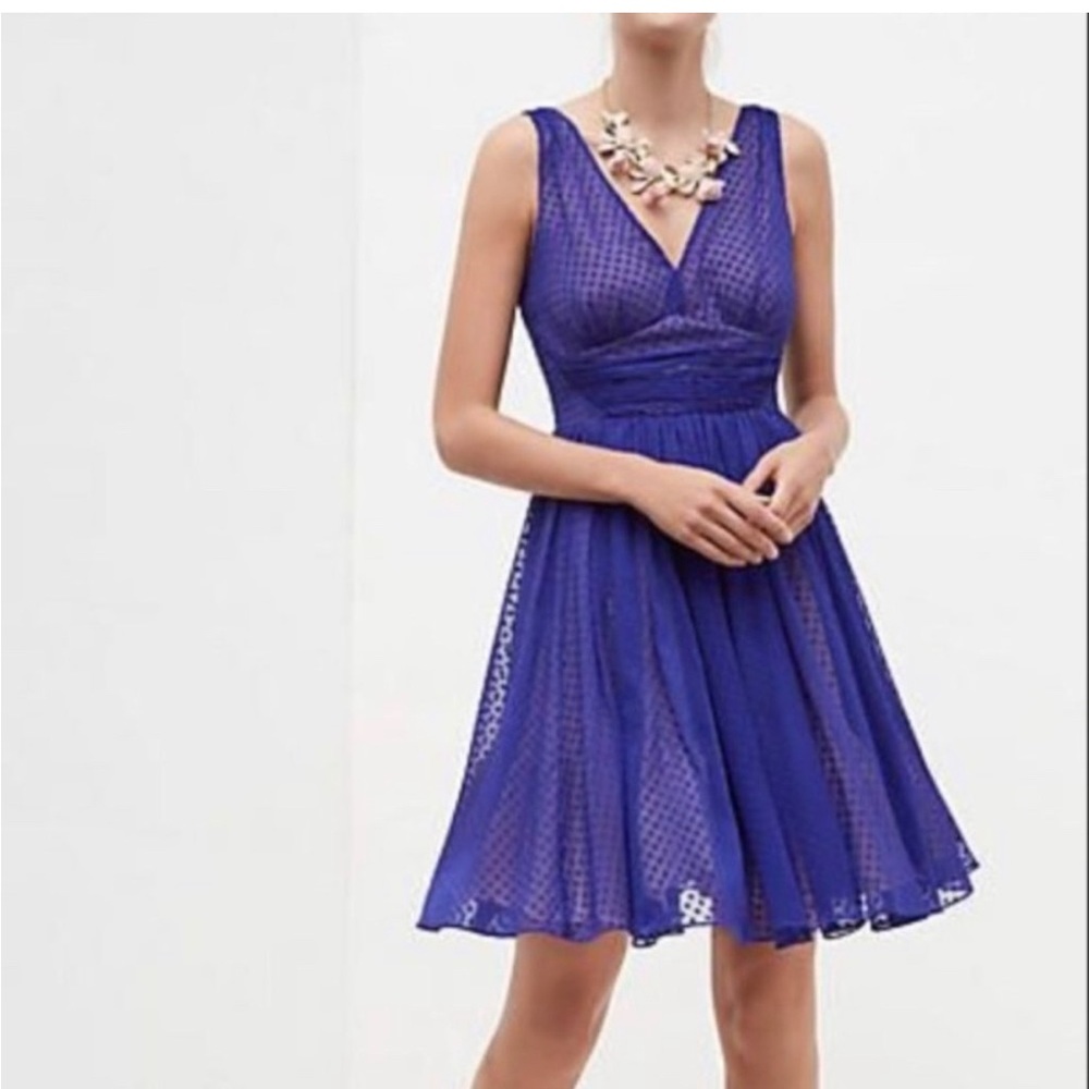HD in Paris Blue Clip-dot Swing Dress